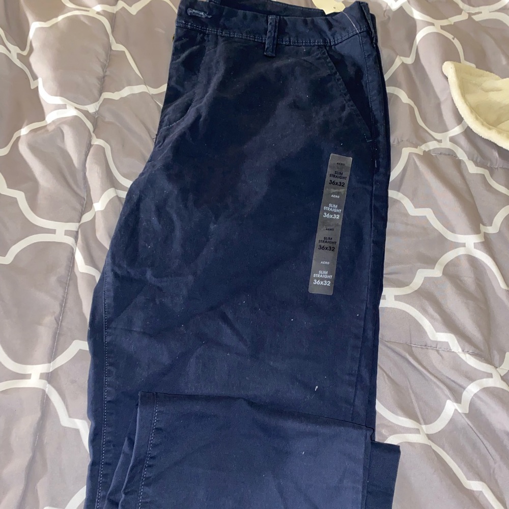 Men, Slim Straight Pants